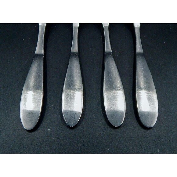 Towle CONTOUR Table Dinner Fork Satin Bevel Outline Stainless Flatware 4 PC - Picture 5 of 9
